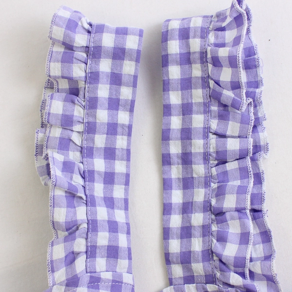 SHEIN Women's M/US 6 Purple Gingham Baby Doll Dress