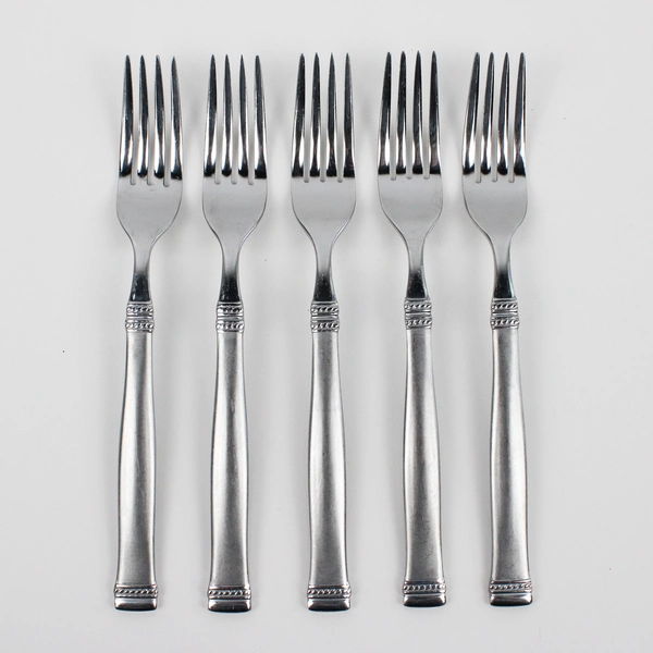 Lot Of 5 Cambridge Silver Prato Sand (Stainless) Flatware Salad Forks 7.25" Long