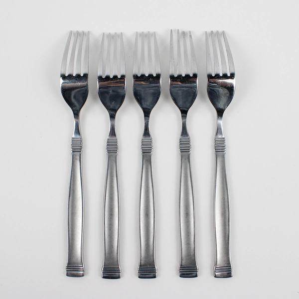 Lot Of 5 Cambridge Silver Prato Sand (Stainless) Flatware Dinner Forks 8.5" Long