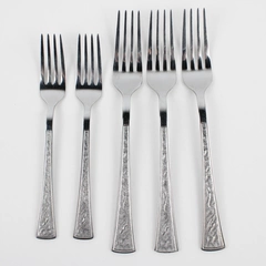 Lot Of 5 Cambridge Silver Riverdale (Stainless) Flatware 3 Dinner Forks 2 Salad