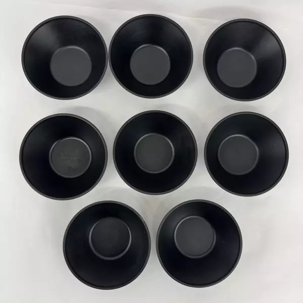 Set of 8 ACCA David Douglas Black Hand Finished Cereal bowls