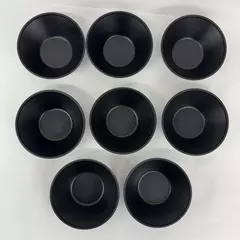 Set of 8 ACCA David Douglas Black Hand Finished Cereal bowls