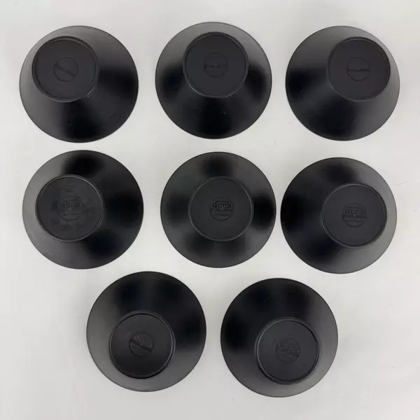 Set of 8 ACCA David Douglas Black Hand Finished Cereal bowls