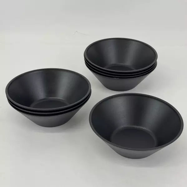 Set of 8 ACCA David Douglas Black Hand Finished Cereal bowls