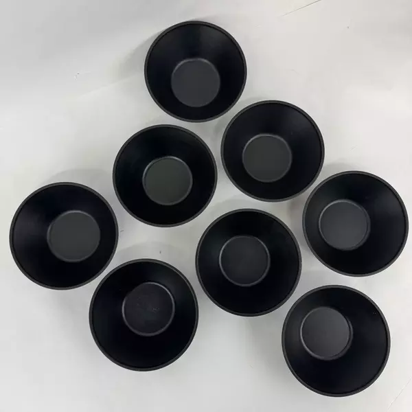 Set of 8 ACCA David Douglas Black Hand Finished Cereal bowls