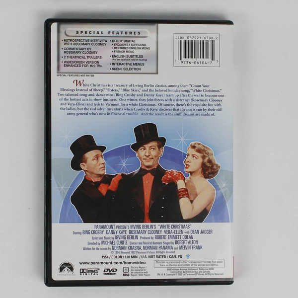 White Christmas DVD Musical Released in 1990 Paramount Pictures