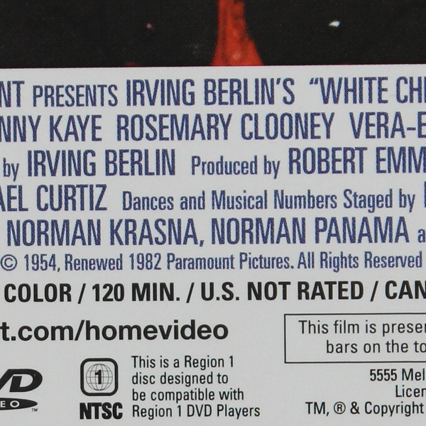 White Christmas DVD Musical Released in 1990 Paramount Pictures