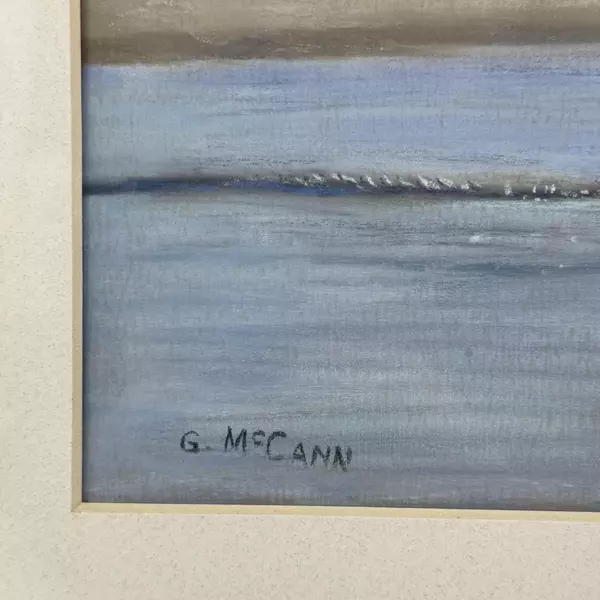 Framed Oil Painting Ghost Forest Neskowin Bay By G. McCann 18.5 x 22.5