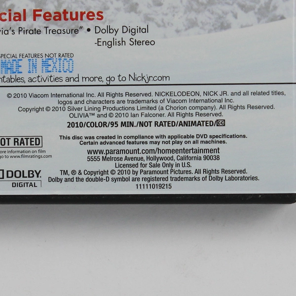 Merry Christmas Olivia DVD Nickelodeon 2010