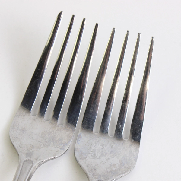 Lot Of 5 Hampton Silversmiths Quattro (Stainless) Flatware 3 Teaspoon Salad Fork