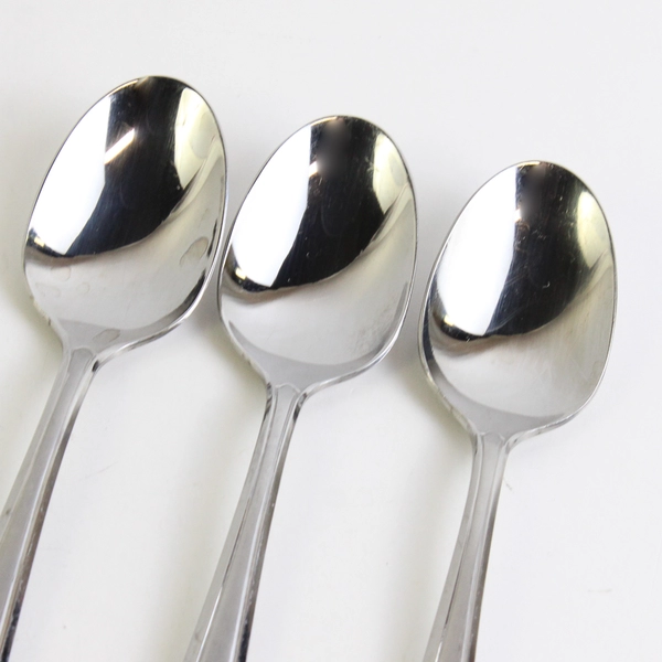 Lot Of 5 Hampton Silversmiths Quattro (Stainless) Flatware 3 Teaspoon Salad Fork