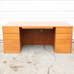 Smith Brother's 72" Wooden Office Desk with 6 Drawers Solid Wood Workstation