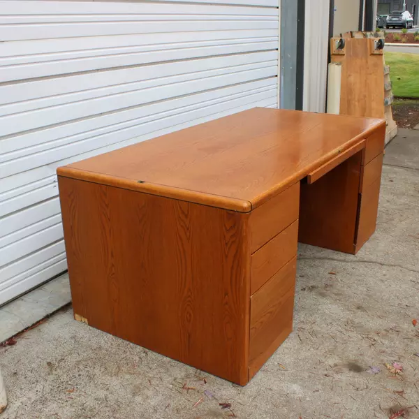Smith Brother's 72" Wooden Office Desk with 6 Drawers Solid Wood Workstation