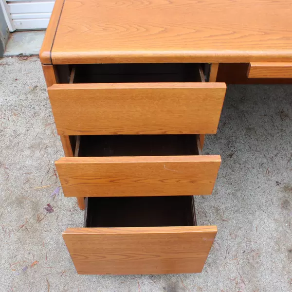 Smith Brother's 72" Wooden Office Desk with 6 Drawers Solid Wood Workstation