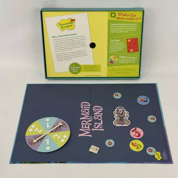 Mermaid Island Kids Board Game Complete Peaceable Kingdom 2010