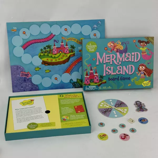 Mermaid Island Kids Board Game Complete Peaceable Kingdom 2010