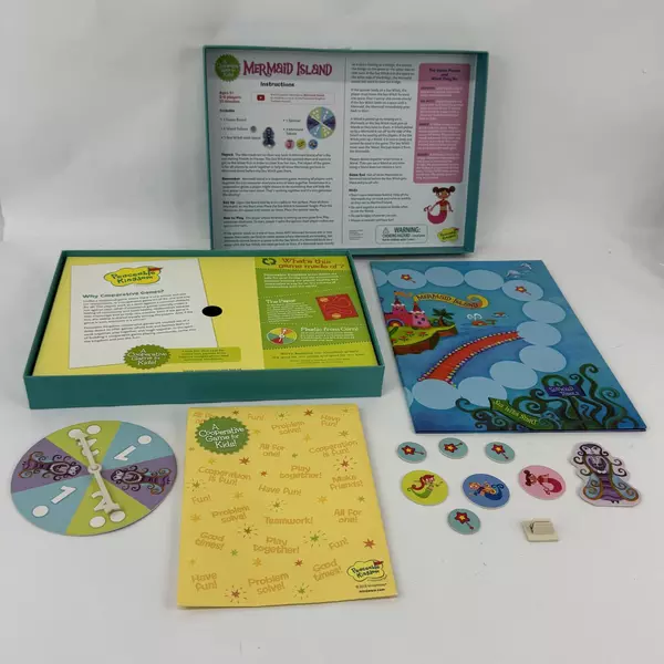 Mermaid Island Kids Board Game Complete Peaceable Kingdom 2010