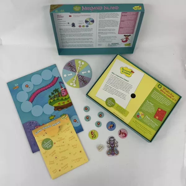 Mermaid Island Kids Board Game Complete Peaceable Kingdom 2010