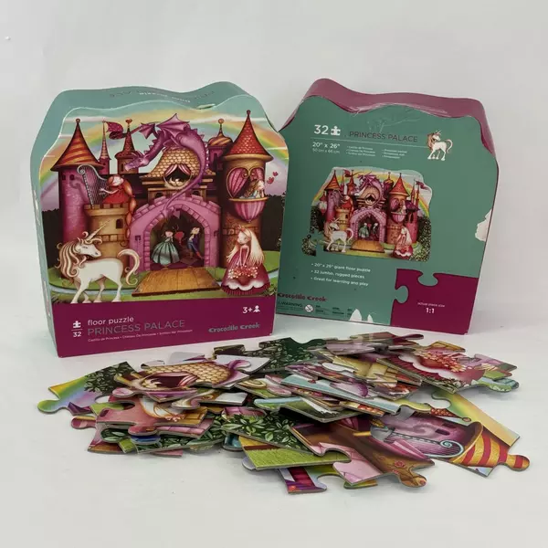 Crocodile Creek Princess Palace 32 Piece Jigsaw Floor Puzzle 20" x 26" Age 3+