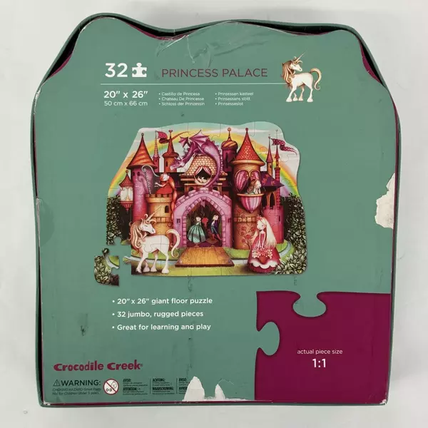 Crocodile Creek Princess Palace 32 Piece Jigsaw Floor Puzzle 20" x 26" Age 3+