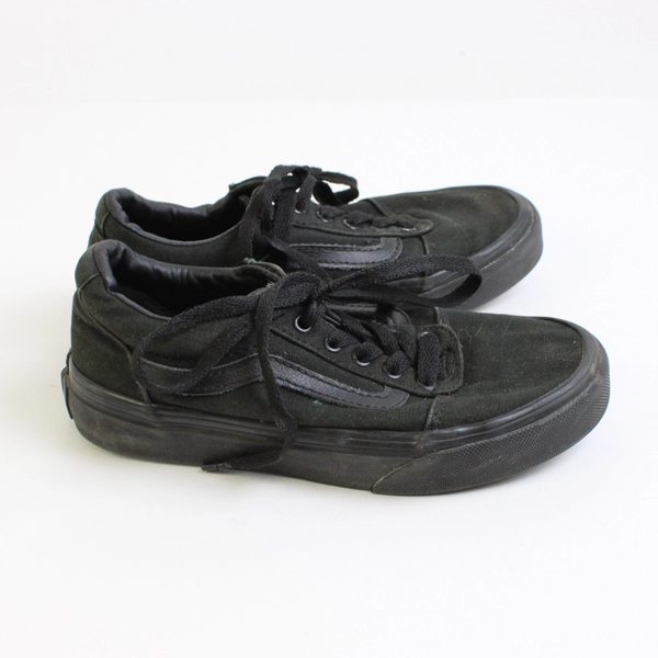 Vans Little Kids Old Skool Shoes Black Lace Up Side Stripe Youth Size 13