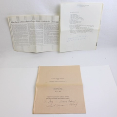 A Day of Culinary Adventure with Antoinette Kuzmanich Hatfield 1982 Booklet Sign