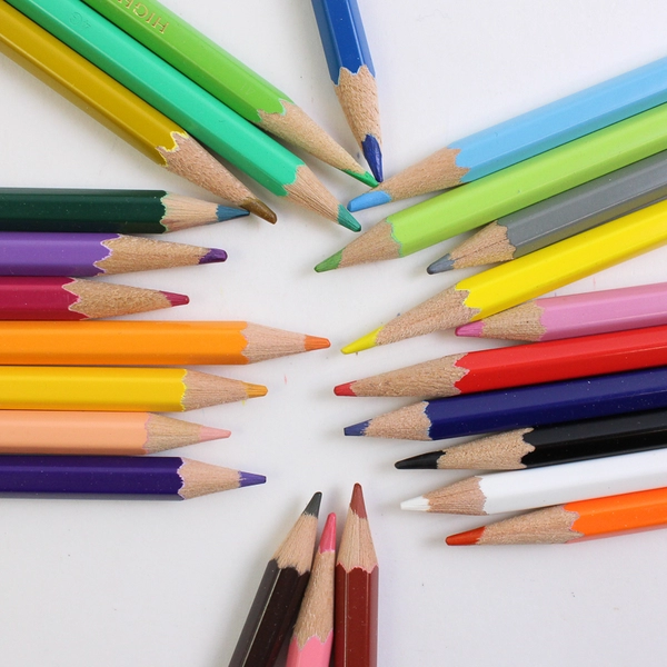 Pentel Arts Color Pencils Assorted Colors 24 Pc Sharpened and Partially Used