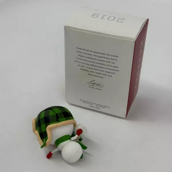 Hallmark Keepsake Ornament 2019 Grandson Snowman Christmas Ornament Plaid Hat