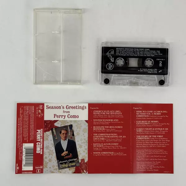 Season's Greetings From Perry Como Cassette BMG Music Originally Recorded 1959