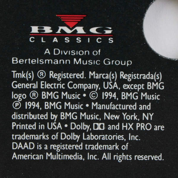 Roger Wittaker Greatest Hits RCA Victor 1994 Cassette