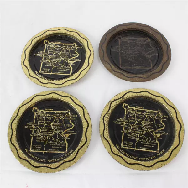 Lot of 4 Yellowstone National Park Vintage Ornament Souvenirs