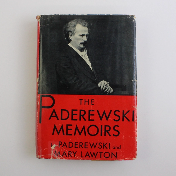 The Paderewski Memoirs by Paderewski & Mary Lawton 1938 Hardcover Dust Jacket
