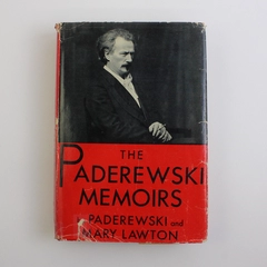 The Paderewski Memoirs by Paderewski & Mary Lawton 1938 Hardcover Dust Jacket