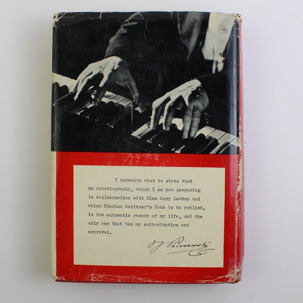 The Paderewski Memoirs by Paderewski & Mary Lawton 1938 Hardcover Dust Jacket