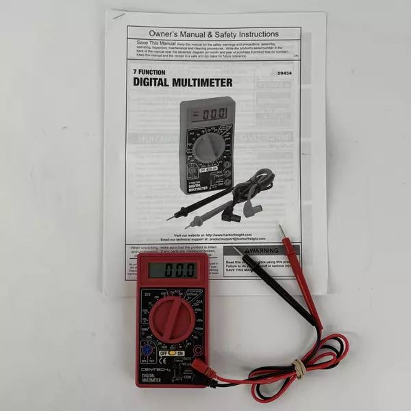 Cen-Tech 7 Function Digital MultiMeter Works
