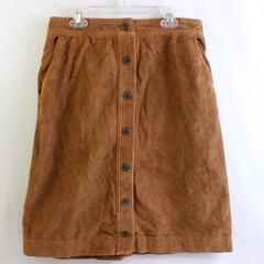 GAP Women's S Brown Corduroy Button Up Skirt