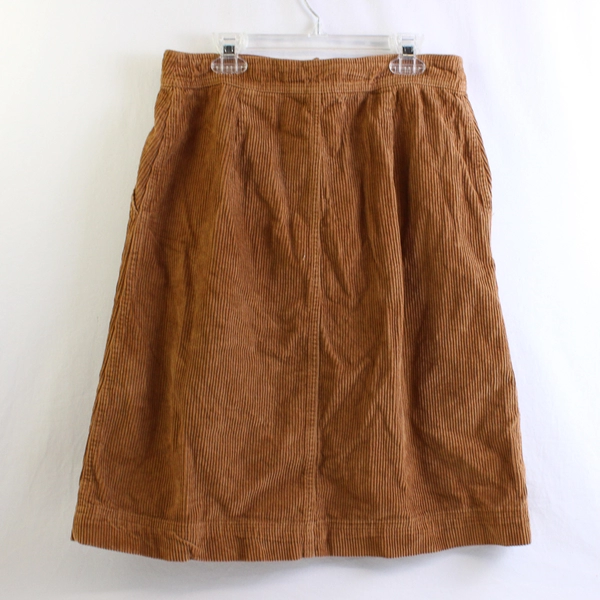 GAP Women's S Brown Corduroy Button Up Skirt