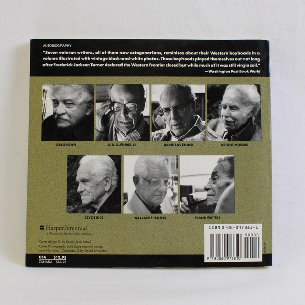 Growing Up Western Edited by Clarus Backes 1991 Paperback