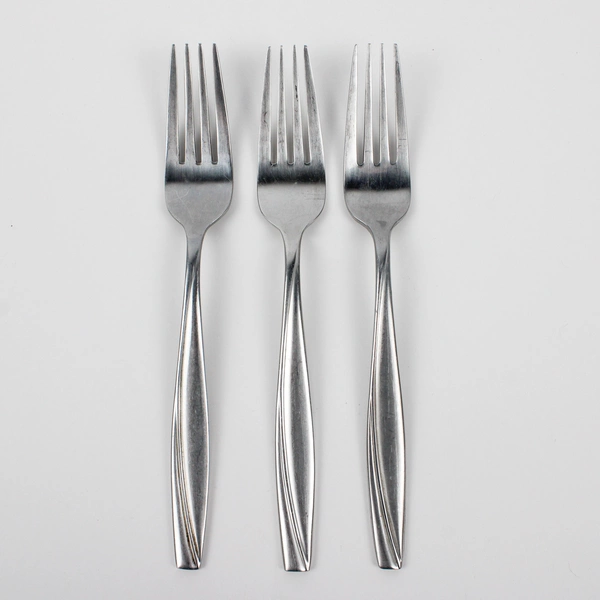 Lot Of 3 Oneida Silver Camlynn Cleo (Stainless) Flatware Dinner Forks 8.25" Long