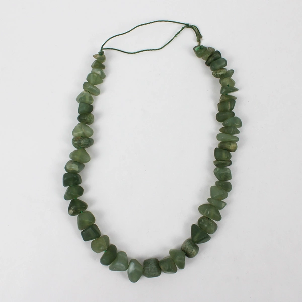 Lot of 2 Green Antigorite Serpentine Beads Jewelry Crafting 16"