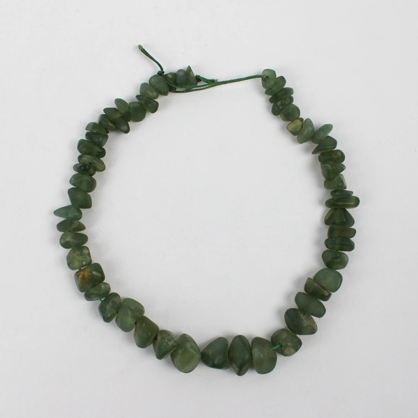 Lot of 2 Green Antigorite Serpentine Beads Jewelry Crafting 16"