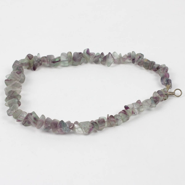 Green and Purple Fluorite Beads Jewelry Crafting 17"
