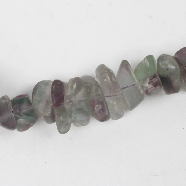 Green and Purple Fluorite Beads Jewelry Crafting 17"