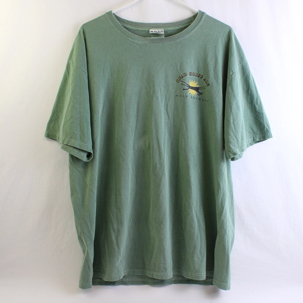 Moab Brewery Dead Horse Ale Green T-Shirt Men's XL FLAWED