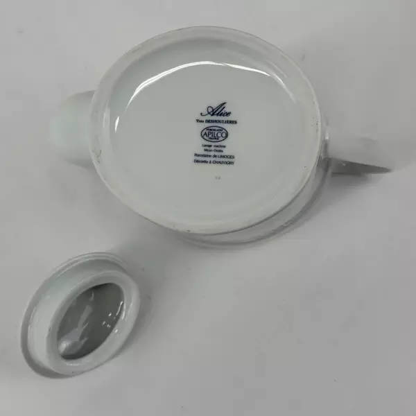 Apilco By Yves Deshoulieres Alice Porcelain Teapot Made In France