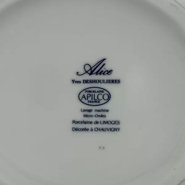 Apilco By Yves Deshoulieres Alice Porcelain Teapot Made In France