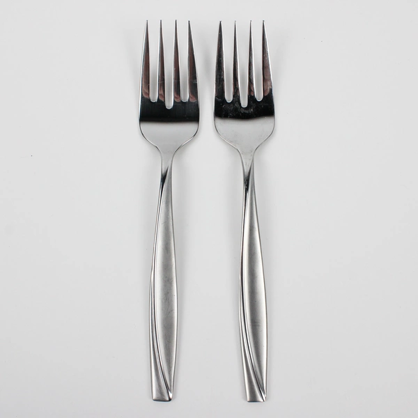 Lot Of 2 Oneida Silver Camlynn Mirror Cleo (Stainless) Flatware Serving Forks