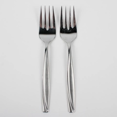 Lot Of 2 Oneida Silver Camlynn Mirror Cleo (Stainless) Flatware Serving Forks