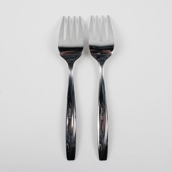 Lot Of 2 Oneida Silver Camlynn Mirror Cleo (Stainless) Flatware Serving Forks