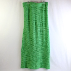 MNG Women's S Green Crochet Maxi Skirt